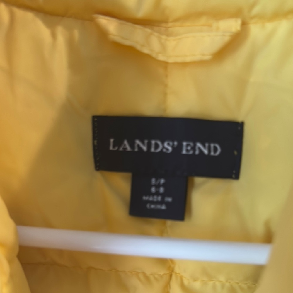 Lands' End Sunny Yellow Quilted Vest - Picture 2 of 3